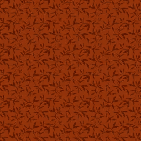 Whimsy II Tossed Sprigs Dark Rust Orange Heather Dutton P&B Textiles Cotton Fabric PB-WHM205686-I | US Fabric Shop
