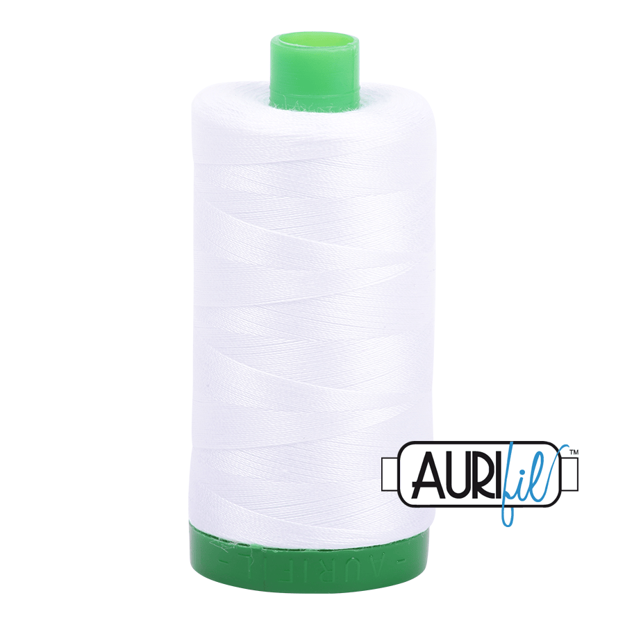 White 2024 Aurifil 40 wt 1094 yd Large Spool Aurifil Cotton Quilting Thread AF-MK40SC6-2024