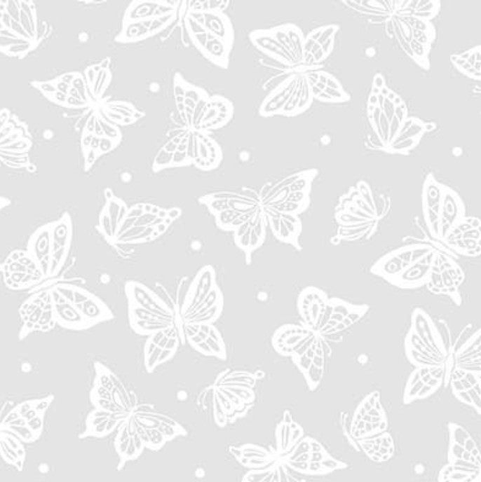 White Hot Butterfly Stroke White Michael Miller Cotton Fabric MM-CX10409-WHIT-D