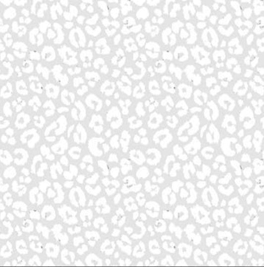 White Hot Leopard Spots White Michael Miller Cotton Fabric MM-CX10422-WHIT-D