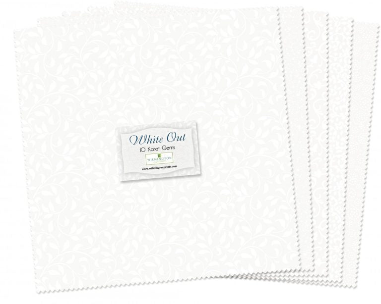White Out 10" Squares Karat Gems Wilmington Prints Cotton Fabric