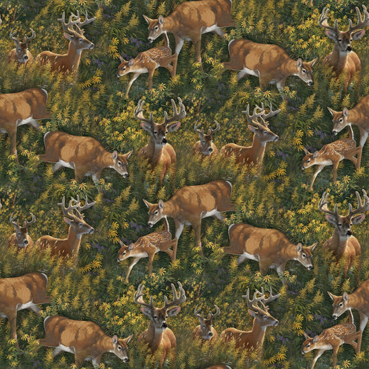 Wild Wings Feast the Valley Deer Coordinate Springs Creative Cotton Fabric SC-66447