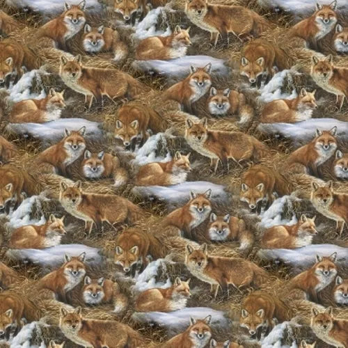 Wild Wings Fox Croft Brown Springs Creative  Cotton Fabric SC-53280