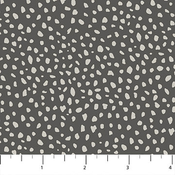 Wild One Dots Dark Gray Deborah Edwards Northcott Studio Cotton Fabric