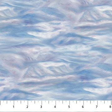 Wild and Free Mountain Texture Blue Rick Unger Northcott Cotton Fabric NC-27604-42