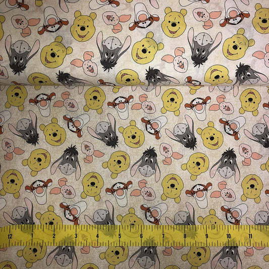 Winnie The Pooh & Friends Tossed Disney Springs Creative Cotton Fabric
