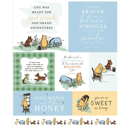 Winnie the Pooh Quilt Panel 35.5" Echo Park Riley Blake Designs Cotton Fabric RB-P17006-PANEL