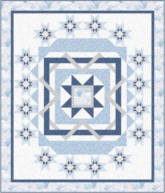 Winter Solstice Quilt Kit 59" x 69" Turnowsky Quilting Treasures QT-KIT-4274A