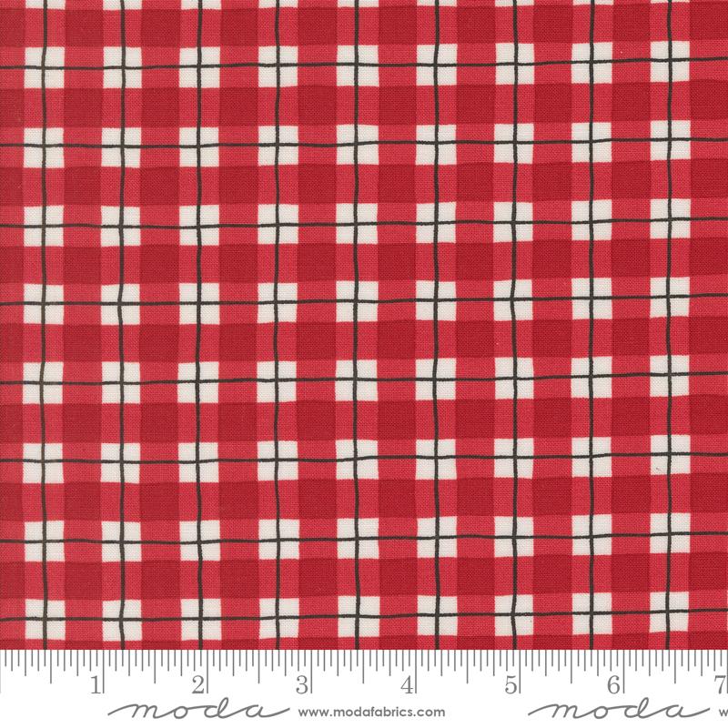 Winter Friends Checks and Plaids Berry Red Deb Strain Moda Cotton Fabric MD-56137-17