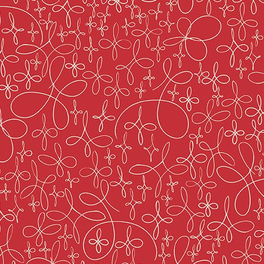 Winter Haven Doodle Star Coral Rachel Rossi Benartex Cotton Fabric BE-16795-23 | US Fabric Shop