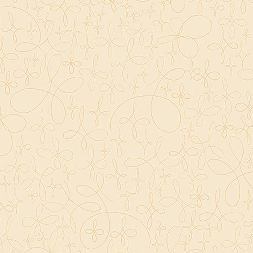 Winter Haven Doodle Star Light Natural Rachel Rossi Benartex Cotton Fabric BE-16795-07