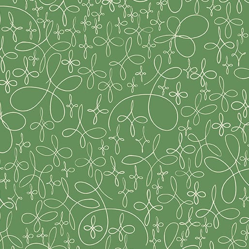 Winter Haven Doodle Star Sage Rachel Rossi Benartex Cotton Fabric BE-16795-43 | US Fabric Shop