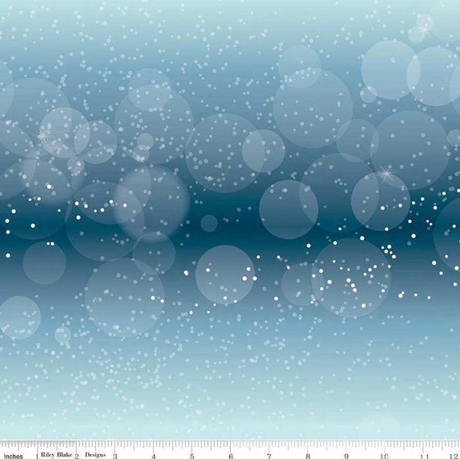 Winter Magic 108" Wide back Flurries in Blue designed by Dani Mogstad for Riley Blake Designs 100% Cotton Quilting Fabric RB-WB16367-BLUE | US Fabric Shop