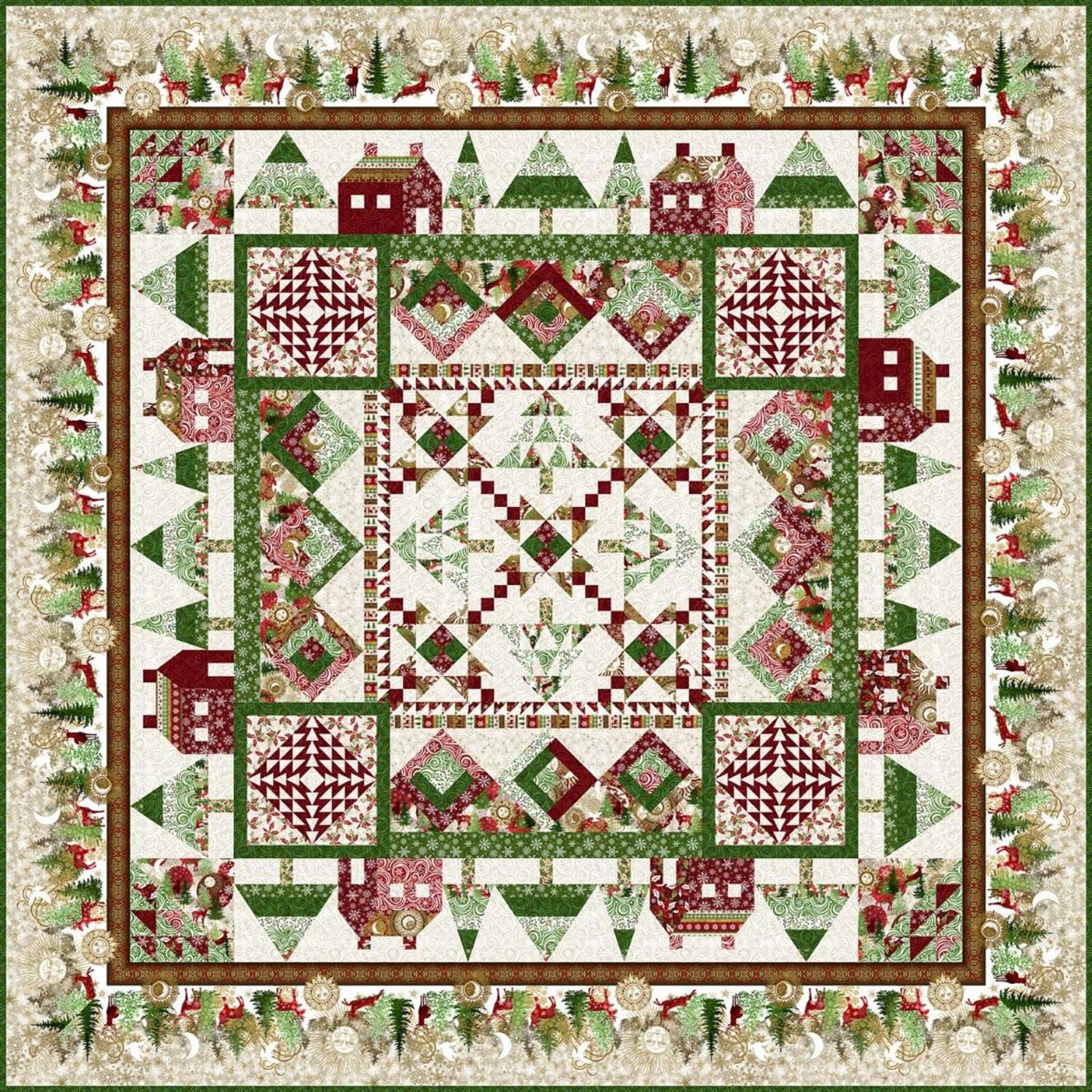 Winter Solstice II Sampler Quilt Shop Kit 83.5"x83.5" Jason Yenter In the Beginning Fabrics ITB-WS-SQ-KIT