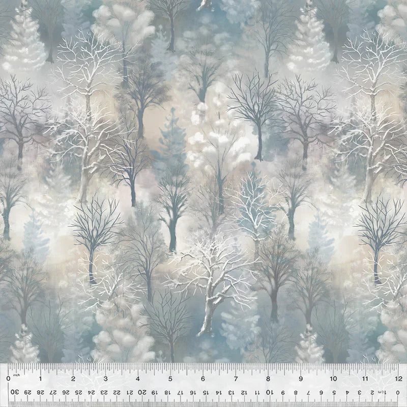 Winter Whisper Winter Woods Day Whistler Studios Windham Fabrics Cotton Fabric WF-54680-2