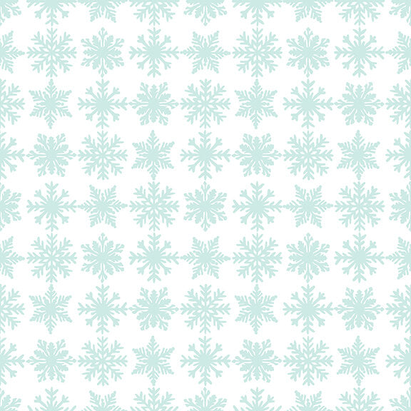 Wintry Mix Snowflakes White Elizabeth Medley Blank Quilting Cotton Fabric