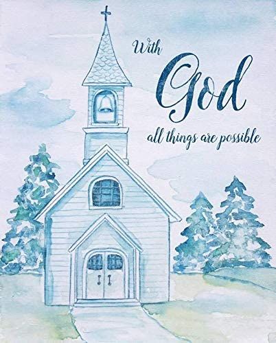 With God All Things are Possible Panel 36" David Textiles Cotton Fabric DT-AL-3991-9C-1
