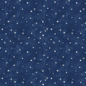 Woodland Gifts Stars the Sky Blue Makiko Wilmington Prints Cotton Fabric