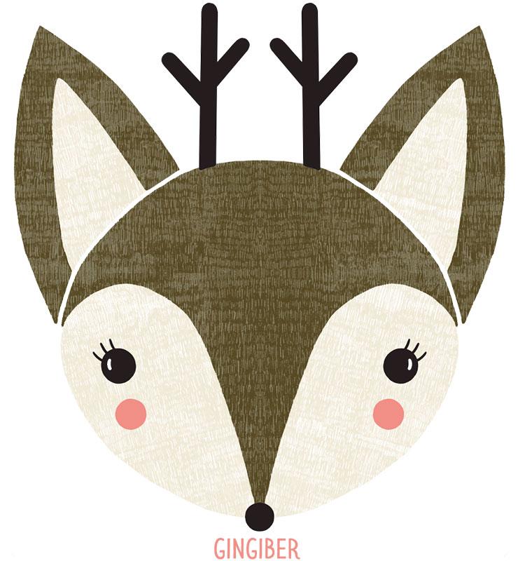 Woodland Wonder Woodland Deer Sticker Stacie Bloomfield Gingiber