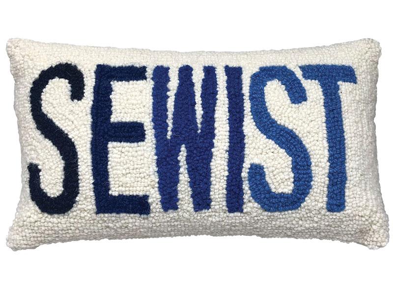 Sewist Wool Hook Pillow 9"x16" Peking Handicraft, Inc. 99GY966BC16OB