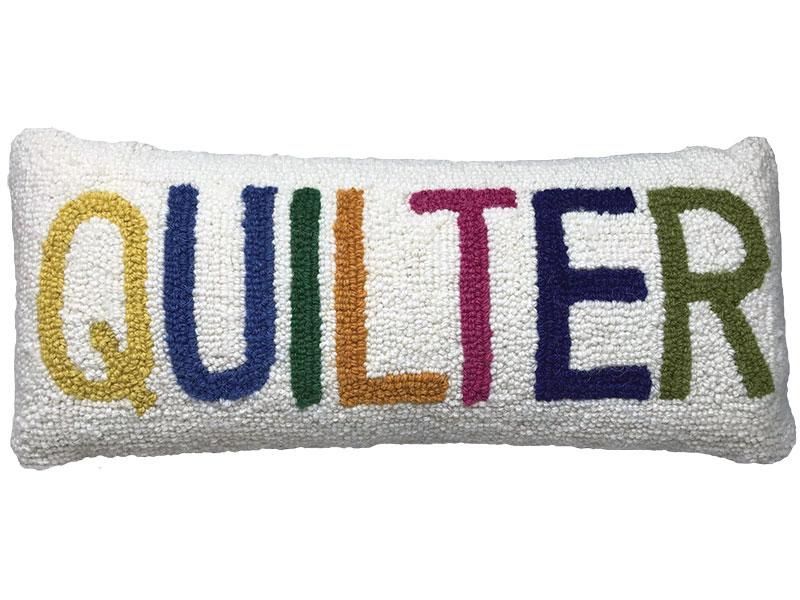 Quilter Wool Hook Pillow 8"x20" Peking Handicraft