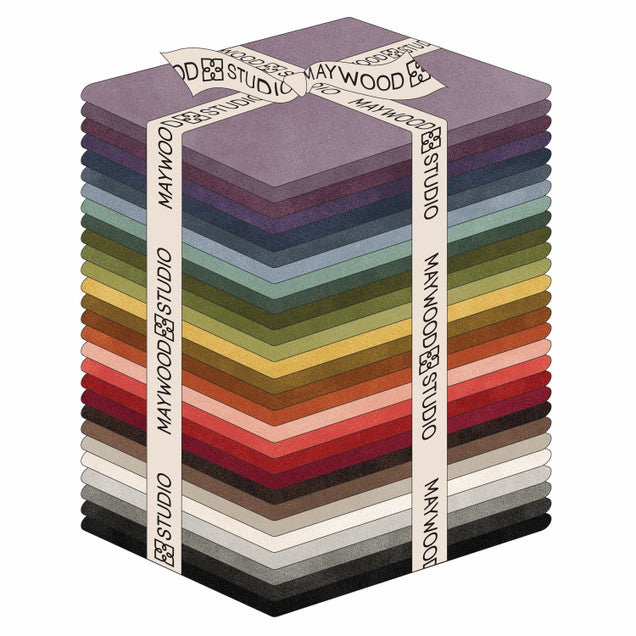 Woolies FLANNEL Color Wash Fat Quarter Bundle 18"x21" 28 pcs Bonnie Sullivan Maywood Studio Fabric MS-FQ-MASCOLW