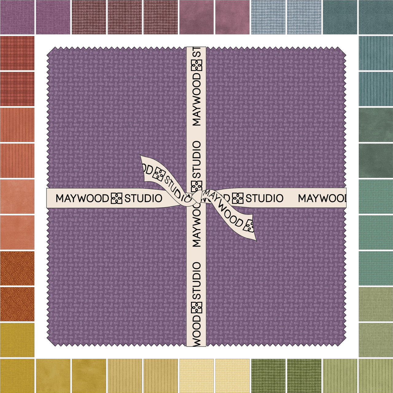 Woolies FLANNEL Stormy Seas 10" Squares Bonnie Sullivan Maywood Studio Cotton Fabric MS-SQ-MASWOF-Sts