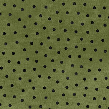 Woolies FLANNEL Polka Dots Green Bonnie Sullivan Maywood Studio Cotton Flannel Fabric MS-MASF18506-G