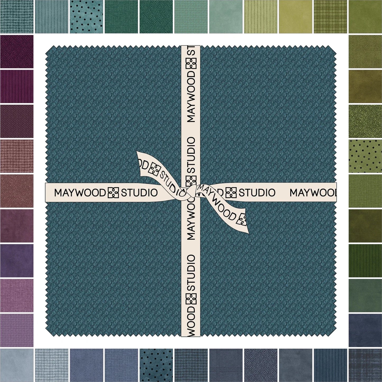 Woolies Flannel Gemstone 10" Squares 42pcs Bonnie Sullivan Maywood Studio Cotton Flannel Fabric MS-SQ-MASWOF-GEMS