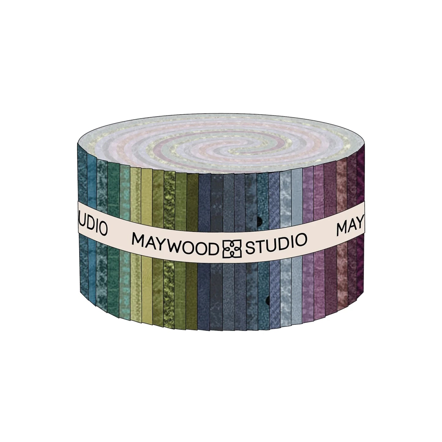 Woolies Flannel Gemstone 2.5" Strips 40pcs Bonnie Sullivan Maywood Studio Cotton Flannel Fabric MS-ST-MASWOF-GEMS