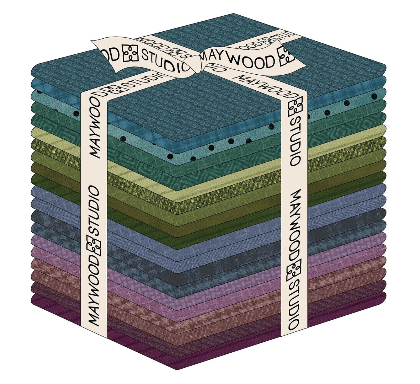 Woolies Flannel Gemstone Fat Quarter Bundle 18"x21" 20pcs Bonnie Sullivan Maywood Studio Cotton Flannel Fabric MS-FQ-MASWOF-GEMS