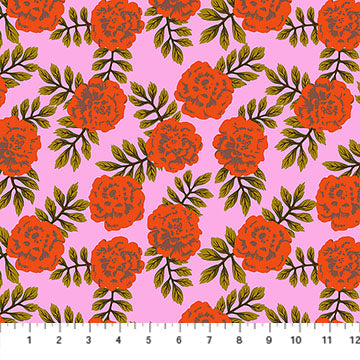 Yesterday Carnation Vivid Juliana Horner Northcott Cotton Fabric NC-AMT155-23L