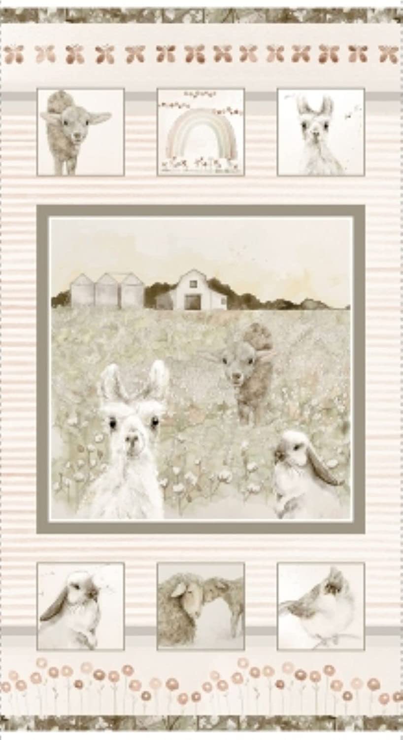 You Are Loved Animals the Field Panel 24" Henry Glass Cotton Fabric HG-9814P-23