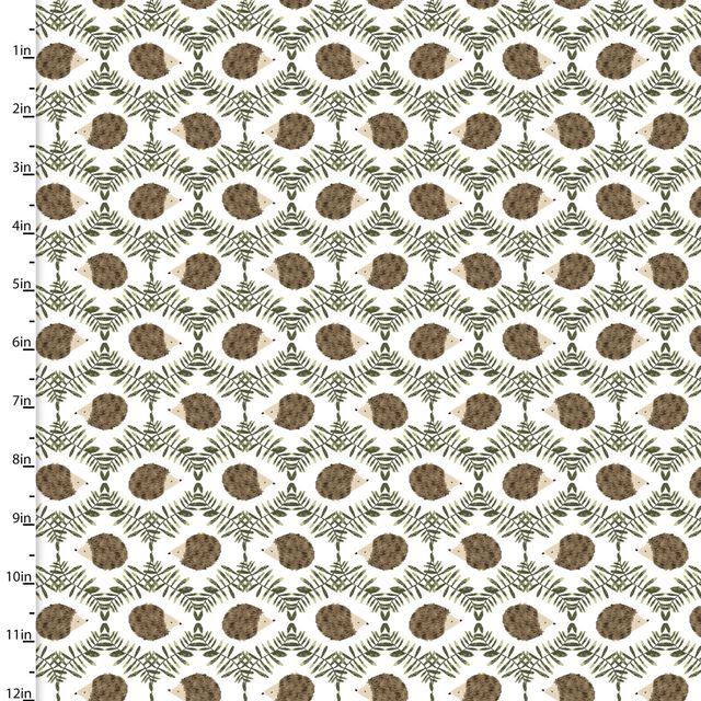 You Light My Way Gnome Geo Hedgehog White Deane Beesley 3 Wishes Cotton Fabric