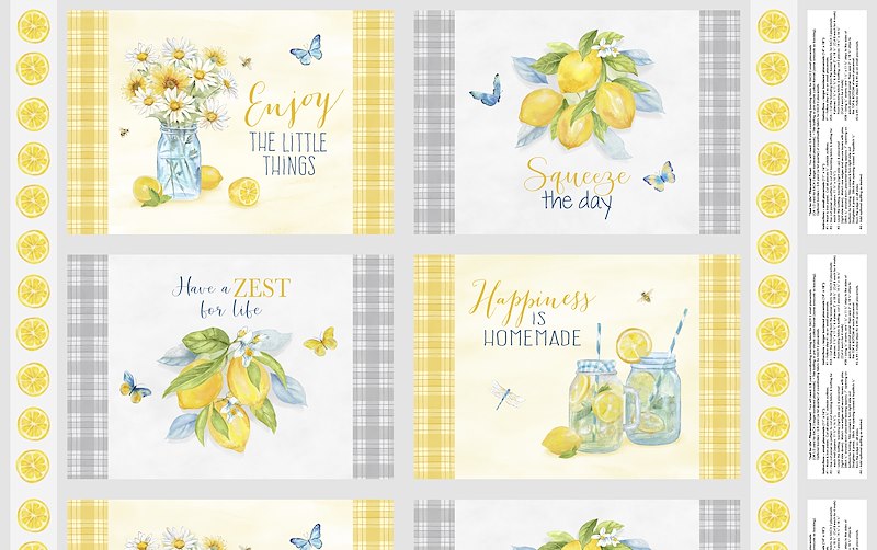 Zest Life Placemat Panel 24" Multi Cynthia Coulter Wilmington Prints Cotton Fabric WP-3063-19151-954