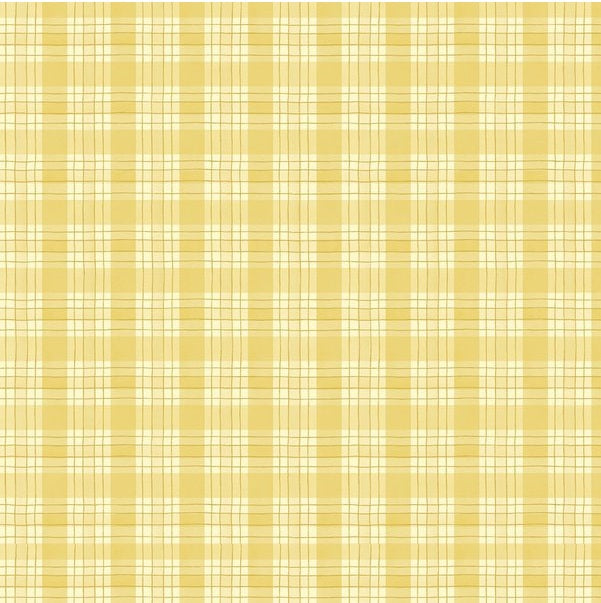 Zest Life Plaid Yellow Cynthia Coulter Wilmington Prints Cotton Fabric WP-3063-19159-555