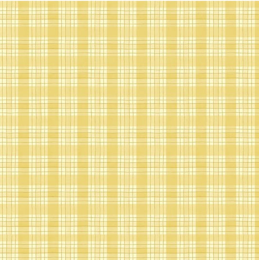 Zest Life Plaid Yellow Cynthia Coulter Wilmington Prints Cotton Fabric