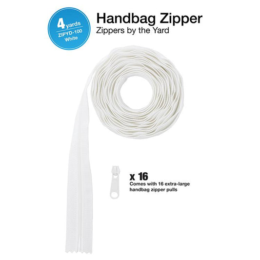 Zipper 4yds Pulls White By Annie's BYA-ZIPYD-100