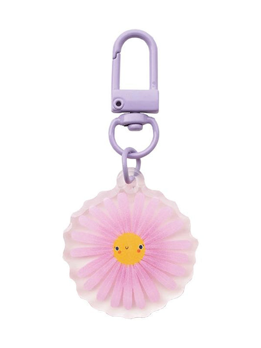 Zipper Charm Purple Aster Flower 1.5"x3" Lizzy House LH-EVDZ011