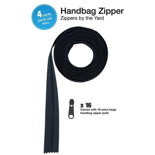 Zipper 4yds Pulls Navy Blue Pattern By Annie's BYA-ZIPYD-235