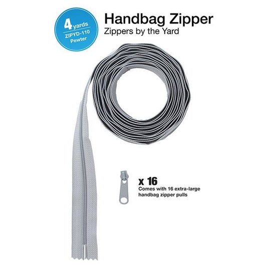 Zipper 4yds Pulls Pewter Grey Pattern By Annie's BYA-ZIPYD-110