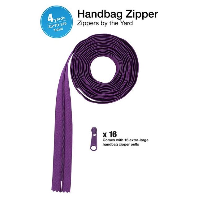 Zipper 4yds Pulls Tahiti Purple Pattern By Annie's BYA-ZIPYD-245