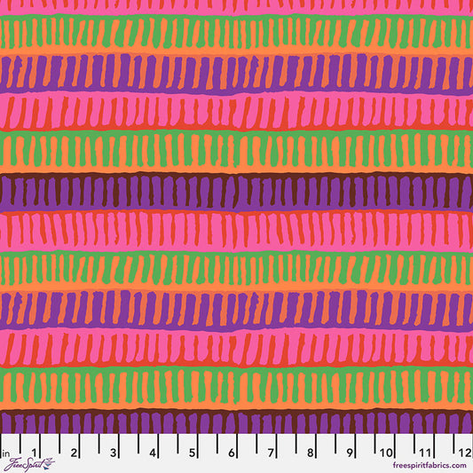Zipper Stripe Red Brandon Mably August 2025 Kaffe Fassett Collective Free Spirit Cotton Fabric FS-PWBM103.RED