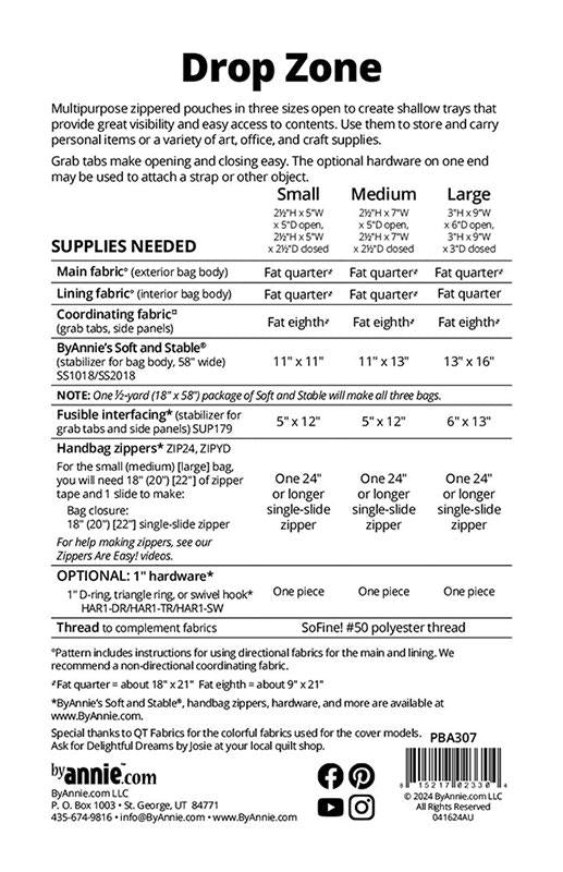 Drop Zone Bag Tote Pattern Annie Unrein Patterns By Annie's