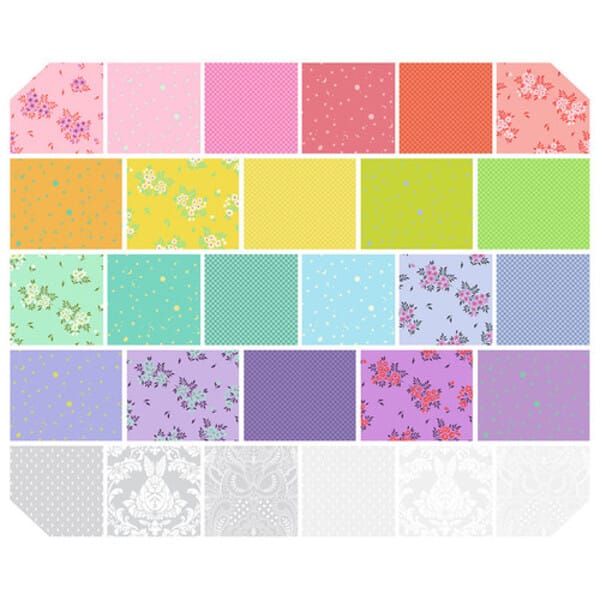 Tula's True Colors 2025 5" Squares 42pcs Tula Pink Free Spirit Cotton Fabric FS-FB6CPTP.TRUECOLORS | US Fabric Shop