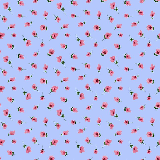 Anisa Mini Rosettes Light Purple Satin Moon Designs Blank Quilting Cotton Fabric