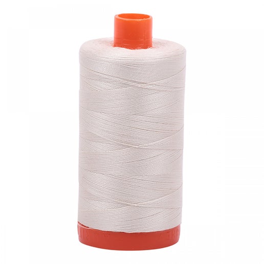Silver White Aurifil Cotton Thread 50 wt.1300m 1422y Spool AF-A1050-2309