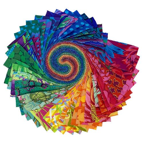 Classics Plus Rainbow Design Roll 2.5” Strips Kaffe Fassett Collective Free Spirit Cotton Fabric FS-FB4DRGP.RAINBOW