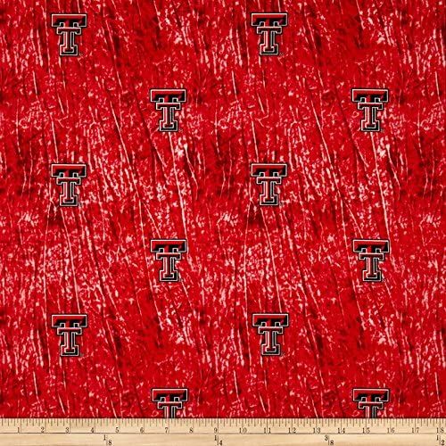 Texas Tech University Red Raiders NCAA College Tie Dye Sykel Cotton Fabric TTU-1117