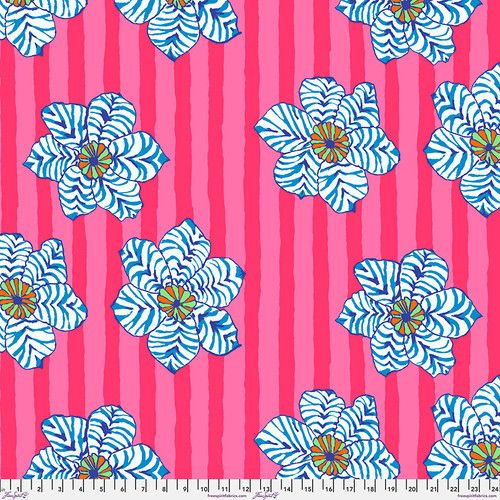 Zebra Lily Pink Brandon Mably August 2023 Kaffe Fassett Collective Free Spirit Cotton Fabric FS-PWBM091.Pink